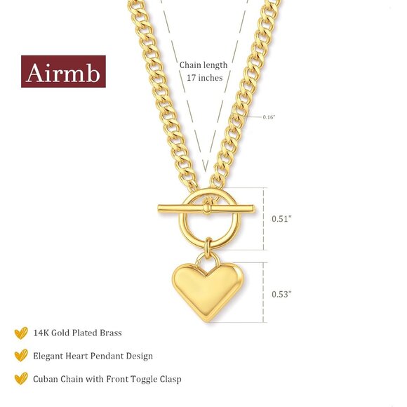 Heart Necklace for Women Gold/Silver Plated Trendy Heart Choker Lover Pendant Hy - Picture 4 of 7